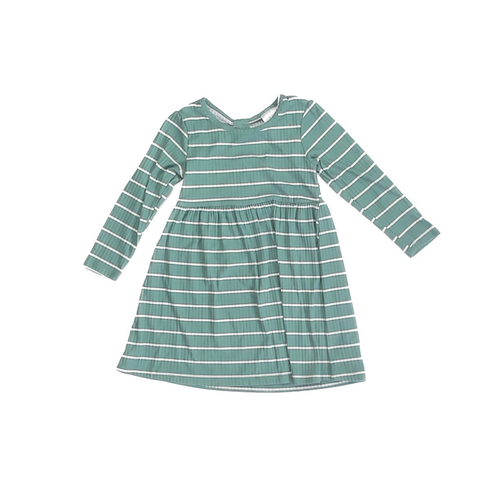 Member's Mark Girls Green Striped Dress size: 3T